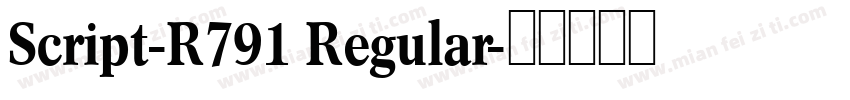 Script-R791 Regular字体转换